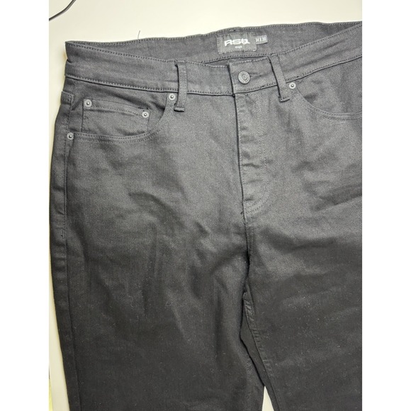 RSQ Black Straight Denim Jeans Men 34x30 - Picture 2 of 10